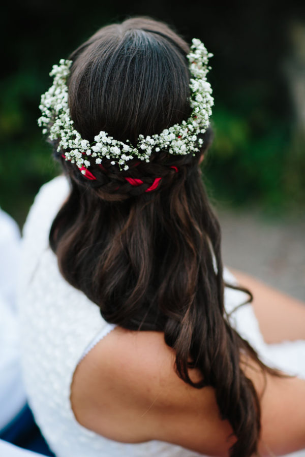 Hochzeitstag Shooting Blumenkranz